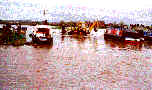 floods outside canal flood gate